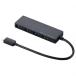 ELECOM U3HC-A429BBK USB3.1(Gen1)HUB/Type-C/A᥹4ݡ/Хѥ/15cm֥/֥å
