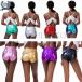  металлик нижний брюки Dan sa- стоит посмотреть! супер Mini sexy костюм 8 цвет hot брюки шорты короткий хлеб женский маскарадный костюм костюмированная игра Club Mai шт. костюм 