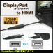 DisplayPort オス → HDMI メス 変換アダプタ最大解像度 1920×1080サポート 1080P 金メッキコネクター DP1080P