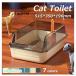  кошка туалет довольно большой кошка маленький размер большой кошка запах меры большая вместимость простой открытие тип скол .. предотвращение кошка сопутствующие товары лопата имеется чистый кошка сопутствующие товары моча . песок скол ... предотвращает . уборка 