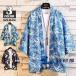  перо тканый мужской рубашка 7 минут рукав японский стиль .... контакт охлаждающий лето журавль рисунок волна рисунок общий рисунок внешний UV cut ультрафиолетовые лучи меры 
