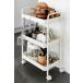 [ новый товар outlet ] гора . кухонные тележки с роликами .3 уровень Wagon коврик белый LBW-3(MWH)* Hokkaido Okinawa отправка не возможно 