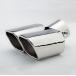  postage 690 jpy muffler cutter 2 pipe out dual downward for rectangle made of stainless steel all-purpose tip-up 