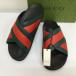 GUCCI Gucci сандалии сандалии Sandals 630326 AGRADO FLAT полоса Raver скользящий сандалии бирка * с ящиком размер 11 10109407