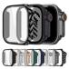 Apple Watch Series 12 �P�[�X �J�o�[ �t���ʋ����K���X �t�B������� �n�[�h�P�[�X �S�ʕی� �t���ی�P�[�X �A�b�v���E�H�b�`12 43mm/47mm �P�F/�N���A