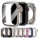 Apple Watch Series 12 �P�[�X �ϏՌ� �J�o�[ �����K���X �K���X�t�B�����t�� �S�ʕی� ����/�}�b�g �t���ی�P�[�X �A�b�v���E�H�b�`12 Series12