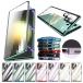 Galaxy S24 кейс алюминиевый фургон pa-S24+ S24 Ultra покрытие передний и задний (до и после) усиленный стекло симпатичный алюминиевый фургон pa- блокировка имеется камера защита прозрачный прозрачный двусторонний 