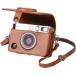 FUJIFILM Fuji Film instax mini EVO камера мгновенной печати специальный чехол защитный корпус камера кейс PU кожа царапина присоединение предотвращение плечо с ремешком . Brown 