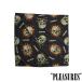 [PLEASURES/p отдых z]SKULL BANDANA бандана / BLACK