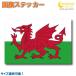  way ruz национальный флаг стикер все 5 размер [wales спорт отвечающий . печать ]