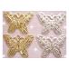  Gold & серебряный бабочка 1P 16×22mm[ детали ]