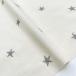 mokomokoSTAR.... хлопок Broad ткань l Star звезда вышивка ( слоновая кость × жемчуг серый вышивка )
