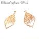  циркон Stone рама [84. драгоценности leaf ] Cubic Zirconia цветок [ продажа поотдельности ] Gold очарование детали ручная работа ручная работа DIY доставка внутри страны 
