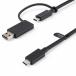 StarTech USB Type-C �P�[�u��/1m/USB-C-USB-A�ϊ��A�_�v�^�t���bUSBCCADP