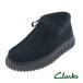 Clarks Clarks to- Hill задняя сторона z гонки выше повседневная обувь wala Be обувь толщина низ Torhill Hi Black Sde черный замша чёрный 