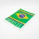  Brazil национальный флаг стекло для стикер 