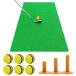  Golf коврик Golf тренировка коврик элемент .. swing Driver железный короткая клюшка тренировочный инструмент салон наружный искусственный газон SBR 50×75cm Golf чай мяч для гольфа E комплект 