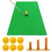  Golf коврик Golf тренировка коврик элемент .. swing Driver железный короткая клюшка тренировочный инструмент салон наружный искусственный газон SBR 50×75cm Golf чай мяч для гольфа P комплект 