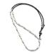  on The Sunny боковой ob The Street ON THE SUNNY SIDE OF THE STREET Metal × Leather Long Necklace (Black) длинный колье 