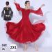  бальные танцы платье бальные танцы современный платье большой размер длинный рукав большой кромка стандартный платье warutsu Dance Dance одежда stage костюм состязание . wine red 