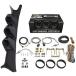 GlowShift Diesel Gauge Package Compatible with Ford Super Duty F-250 F-350 6.0L 7.3L Power Stroke 1999-2007 - Black 7 Color 60 PSI Boost, 1500¹͢