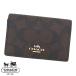 COACH outlet Coach 91681 IMAA8 signature парусина бизнес футляр для карточек футляр для визитных карточек Brown черный новый товар 