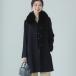  кашемир 100% пальто женский мех лисы воротник имеется соотношение крыло покрой средний длина длина одежды 88cm формальный чёрный свободно довольно большой красивый . осень-зима черный (4151r)