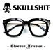 SKULLSHIT Skull sito[Glasses Frames] оправа для очков модные очки без линз очки чёрный . черный we Lynn тонн type квадратное type Skull череп частота Rogia