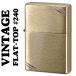 ZIPPO �W�b�|�[���C�^�[ 1937 �t���b�g�g�b�v�r���e�[�W�E�u���b�V���u���X(���C������) #240 SOLID BRASS �������� �l�R�|�X��