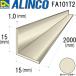  Alinco и т.п. сторона угол ( угол ) 1 шт. размер :15×15×1.0mm / длина :2000mm отложной воротник ( блеск .) номер товара FA101T2 * всего 33000 иен бесплатная доставка 