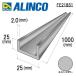  Alinco канал угол 1 шт. размер :25×25×2.0mm/ длина :1000mm серебряный ( блеск .) номер товара FE218S1 * всего 33000 иен бесплатная доставка 