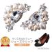 crystal biju- shoes clip shoes charm 2 piece set shoes accessory pearl party for wedding one touch JM-249
