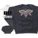 TES Endless summer tes French bru собака VINTAGE BIKER PIGMENT BIG SWEAT вырез лодочкой тренировочный принт woshu обработка собака .. Chan 26774300