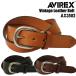 AVIREX Avirex Avirex ремень AX3502 Vintage обработка кожаный ремень натуральная кожа kaju Albert cut возможно сделано в Японии 