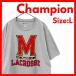 Championme Lee Land университет лакросс футболка L серый Champion AUTHENTIC колледж Logo короткий рукав 