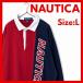 NAUTICA Nautica Rugger рубашка L/G Hong Kong производства 100% хлопок BLUE WATER CHALLENGE вышивка Logo б/у одежда 