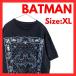 BATMAN Batman футболка черный XL бандана рисунок большой принт короткий рукав мужской чёрный б/у одежда 