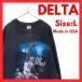 USA производства DELTA Dennis Rodman Air Who? тренировочный футболка черный L мужской NBA Деннис * удилище man 