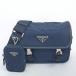 [ возвращенный товар OK][ как новый ] Prada треугольник Logo li нейлон Re-Nylon мужской [ сумка "body" * поясная сумка ]