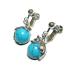  большой бирюзовый ...... кошка. серьги 