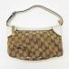 GUCCI Gucci 224093 аксессуары сумка рука сумка Mini сумка бежевый × слоновая кость GG Logo GG парусина кожа женский USED