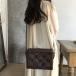 LOUIS VUITTON Louis * Vuitton тонкий * soft багажник M20871 сумка на плечо монограмма Damier образец винил прозрачный / Brown мужской женский 