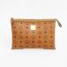 MCM( M si- M ) клатч ручная сумочка чай Brown / [ брендовая сумка ][ б/у ]nb netshop