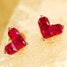  серьги женский Heart красный . камень серебряный 925 симпатичный обе уголок день рождения память день Рождество День матери tere Work металл аллергия соответствует 