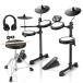 Donner electronic drum set mesh home practice folding type small size drum s loan stick headphone audio cable holder 