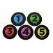 Get Out! Basketball Training Large 9in Disc Spot Markers 5-Pack - Round Flat Numbered Court Floor Poly Vinyl Spots