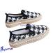  Loafer женский в клетку casual спорт обувь jute производства со вставкой из резинки эспадрильи туфли без застежки парусина приятный подбородок 
