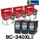 �y��e�ʁzBC-340XL�u���b�N�Ή�  3 �Z�b�g �W�b�g ���T�C�N���C���N �J�[�g���b�W �L���m�� canon C340BXLSx3�y��`�O�X�ցz ����