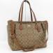 [ б/у ]COACH "мамина сумка" 2WAY большая сумка signature PVC Brown F35414