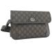 GUCCI ремень сумка PVC покрытие парусина серый 752597